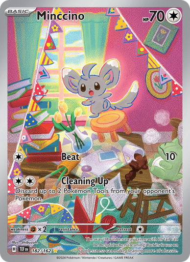 Minccino Illustration rare (182/162) Temporal Forces