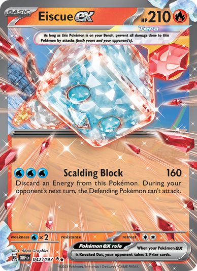 Eiscue ex Double rare (042/197) Obsidian Flames
