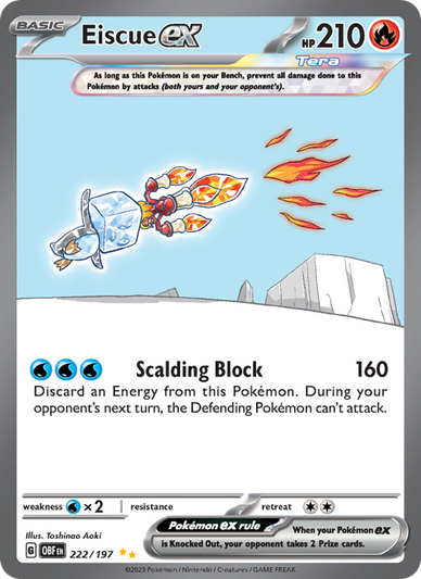 Eiscue ex Special illustration rare (222/197) Obsidian Flames