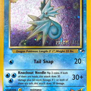 15831797596504-c86fc8c39bda6ffc4f371f077d81315ac5db0736.jpg Misty's Seadra Rare Holo (9/132) gym heroes prerelease stamp - EX/NM