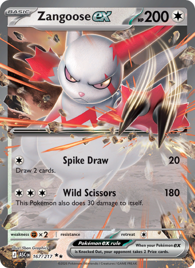Zangoose ex Double rare (167/217) Ascended Heroes
