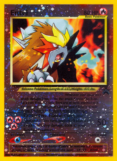 Entei Promo Reverse Holo (34/53) Wotc Black Star Promos