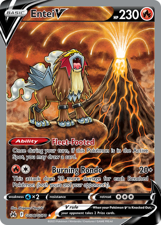 Entei V #GG36 (Crown Zenith Galarian Gallery)