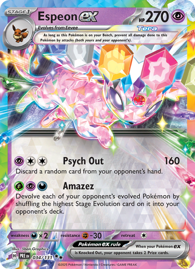 Espeon ex Double rare (034/131) Prismatic Evolutions