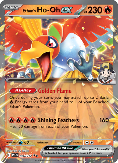 Ethan's Ho-Oh ex Double rare (026/217) Ascended Heroes