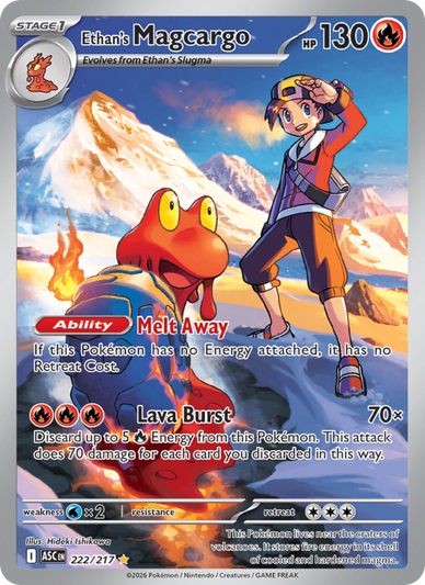 Ethan's Magcargo Illustration rare (222/217) Ascended Heroes
