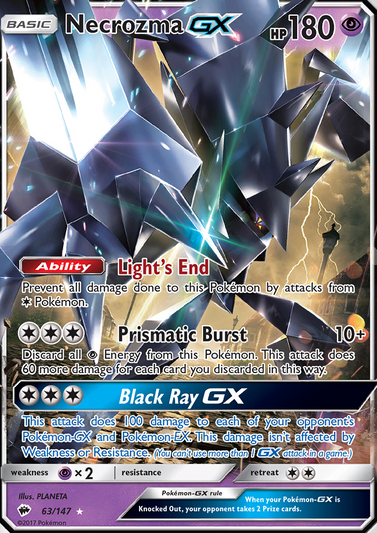 Necrozma GX Ultra Rare (63/147) Burning Shadows