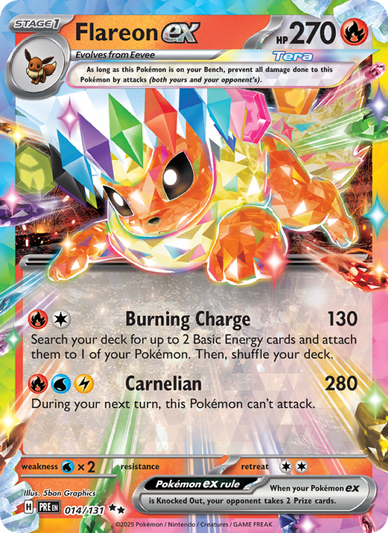 Flareon ex Double rare (014/131) Prismatic Evolutions