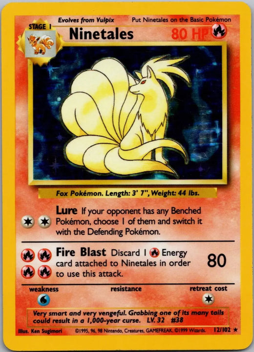 Ninetales Rare (12/102) Base Unlimited - LP