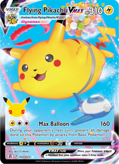 Flying Pikachu VMAX Holo Rare VMAX (7/25) Celebrations