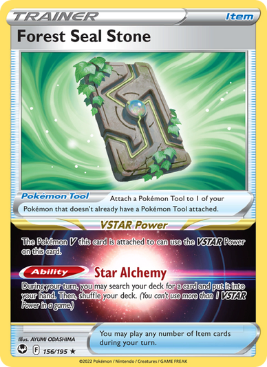 Forest Seal Stone Holo Rare (156/195) Silver Tempest