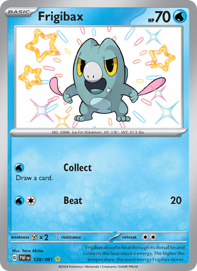 Frigibax Shiny rare (128/91) Paldean Fates