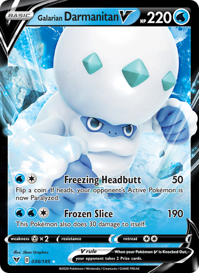 Galarian Darmanitan V Holo Rare V (36/185) swsh4