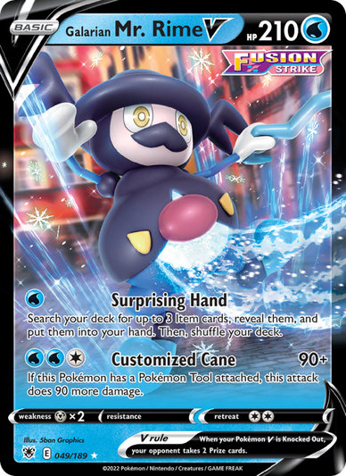 Galarian Mr. Rime V Holo Rare V (049/189) swsh10