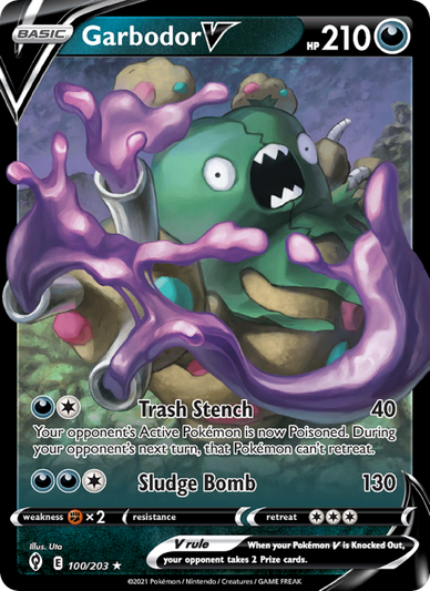 Garbodor V Holo Rare V (100/203) swsh7