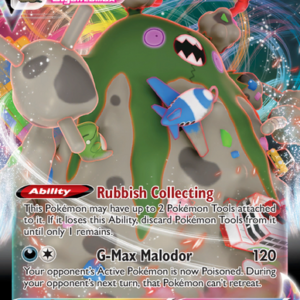 15831813030232-bb24c683e0092a637b6006d6ba12b6f10aa3cccb.png Garbodor VMAX Holo Rare VMAX (101/203) swsh7