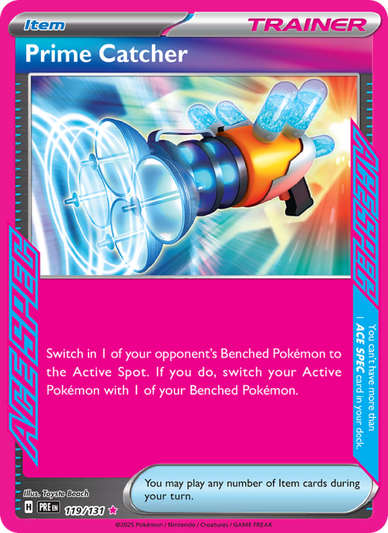 Prime Catcher ACE SPEC Rare (119/131) Prismatic Evolutions