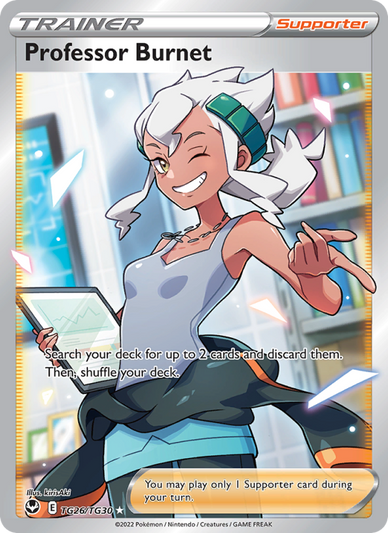 Professor Burnet Full Art Trainer (TG26/195) Silver Tempest