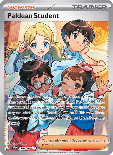 Paldean Student Ultra Rare (230/91) Paldean Fates