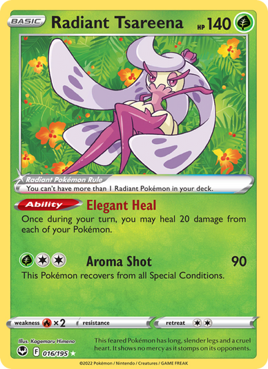 Radiant Tsareena Radiant Rare (016/195) Silver Tempest