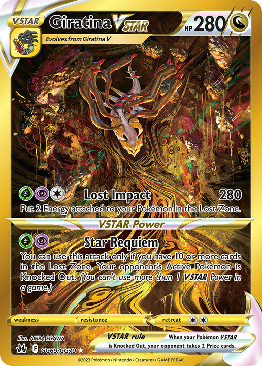 Giratina VSTAR Rare Secret (GG69/GG70) Crown Zenith Galarian Gallery PSA 10