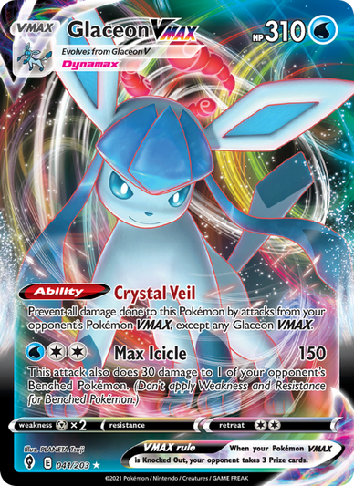 Glaceon VMAX Holo Rare VMAX (41/203) swsh7