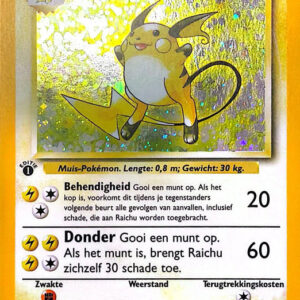 Raichu Rare (14/102) base set – 1st edition [NL]