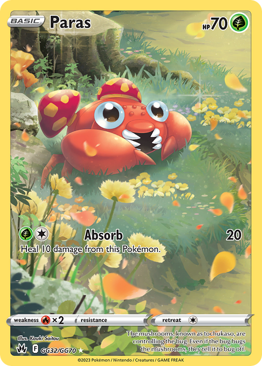 Paras Trainer Gallery Rare Holo (GG32/GG70) Crown Zenith Galarian Gallery
