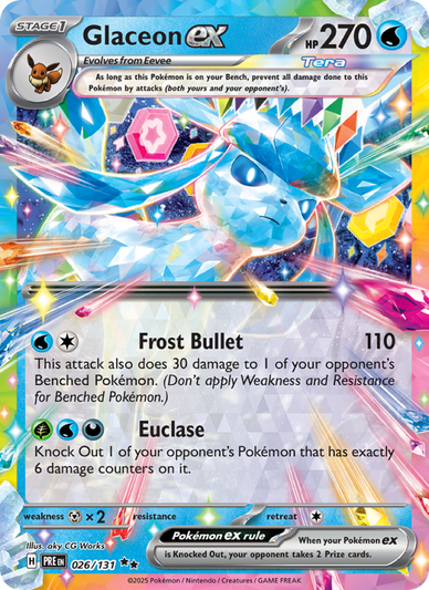 Glaceon ex Double rare (026/131) Prismatic Evolutions