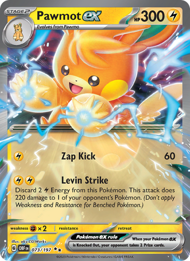 Pawmot ex Double rare (073/197) Obsidian Flames