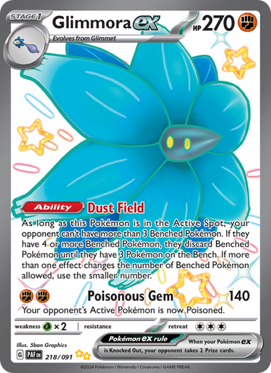 Glimmora ex Shiny Ultra Rare (218/91) Paldean Fates