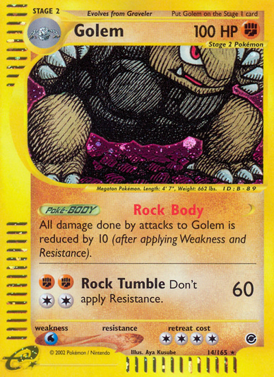 Golem Holo Rare (14/165) Expidition Base Set - GD/EX