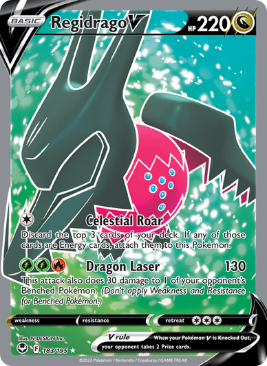 Regidrago V Ultra Rare (183/195) Silver Tempest