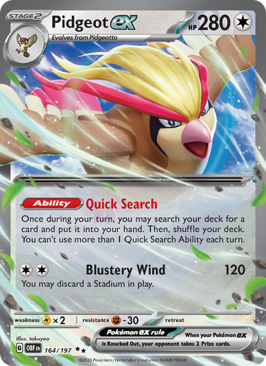 Pidgeot ex Double rare (164/197) Obsidian Flames