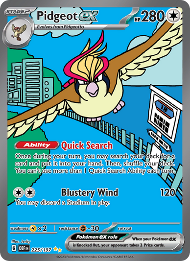 Pidgeot ex Special illustration rare (225/197) Obsidian Flames