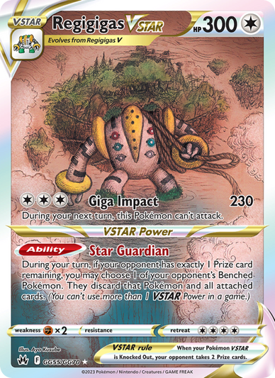 Regigigas VSTAR Ultra Rare (GG55/159) Crown Zenith