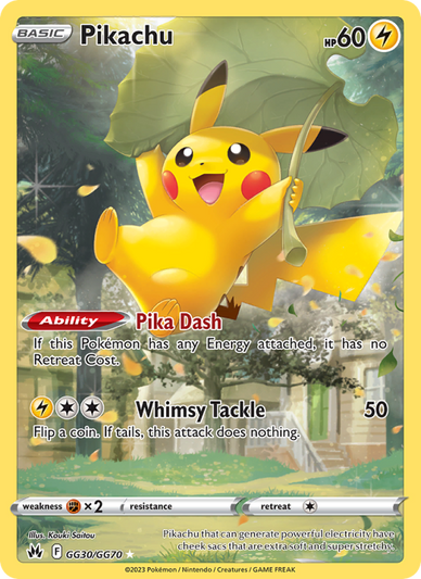 Pikachu Rare (GG30/159) Crown Zenith