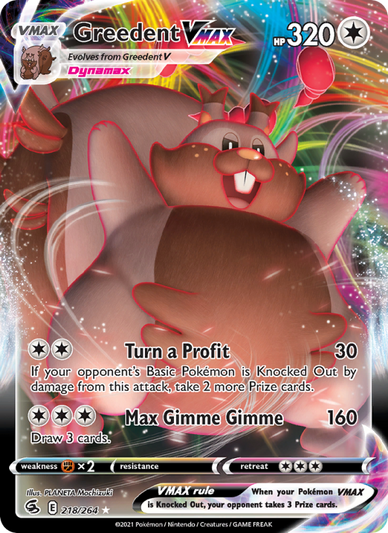 Greedent VMAX Holo Rare VMAX (218/264) swsh8