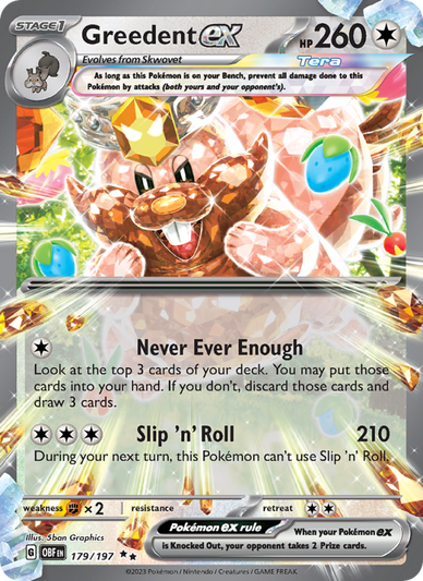 Greedent ex Double rare (179/197) Obsidian Flames