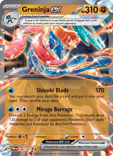 Greninja ex Double rare (106/167) Twilight Masquerade