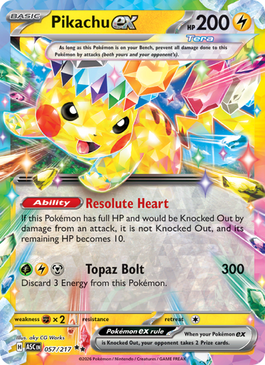 Pikachu ex Double rare (057/217) Ascended Heroes