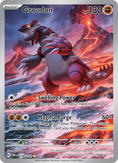 Groudon Illustration rare (199/182) Paradox Rift