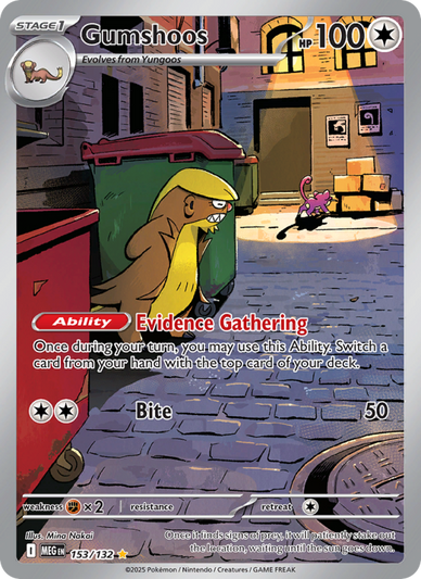 Gumshoos Illustration rare (153/132) Mega Evolution