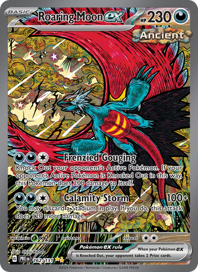 Roaring Moon ex Special illustration rare (162/131) Prismatic Evolutions
