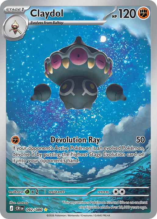Claydol Illustration Rare (092/086) Chaos Rising