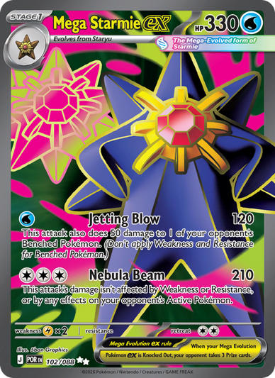 Mega Starmie ex Ultra Rare (102/88) Perfect Order