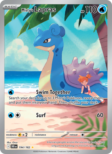 Misty's Lapras Illustration rare (194/182) Destined Rivals