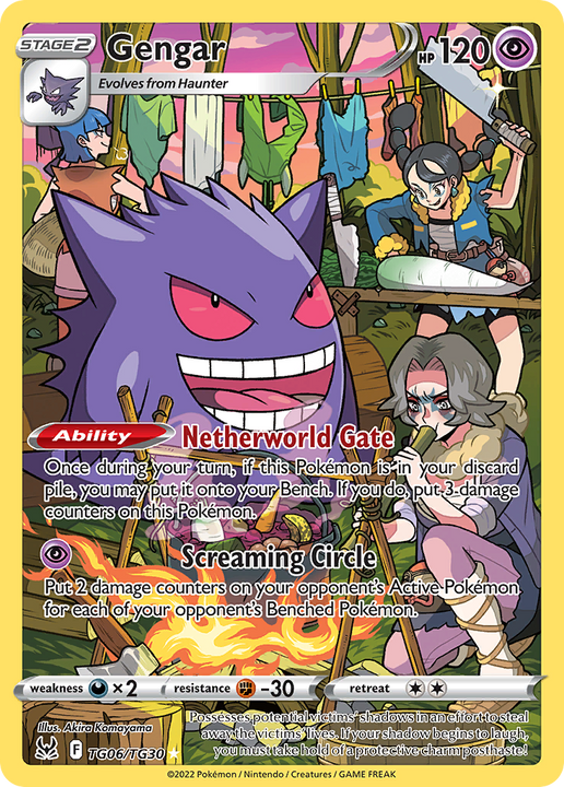 Gengar Trainer Gallery Rare Holo (TG06/TG30) Lost Origin Trainer Gallery
