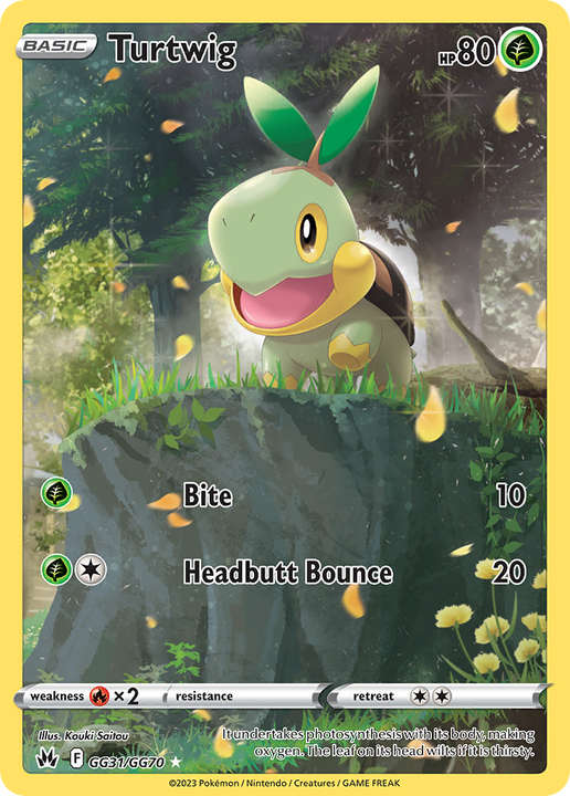 Turtwig Trainer Gallery Rare Holo (GG31/GG70) Crown Zenith Galarian Gallery