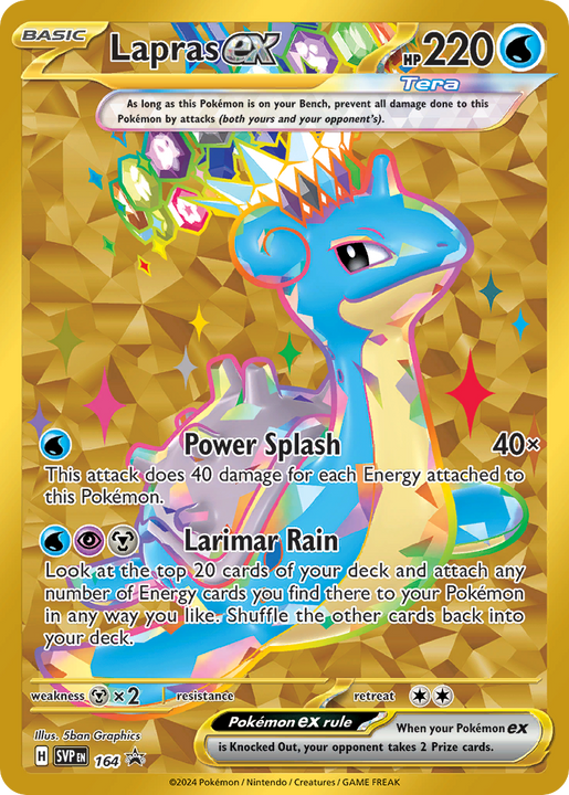 Lapras ex Promo (164) Scarlet & Violet Black Star Promos